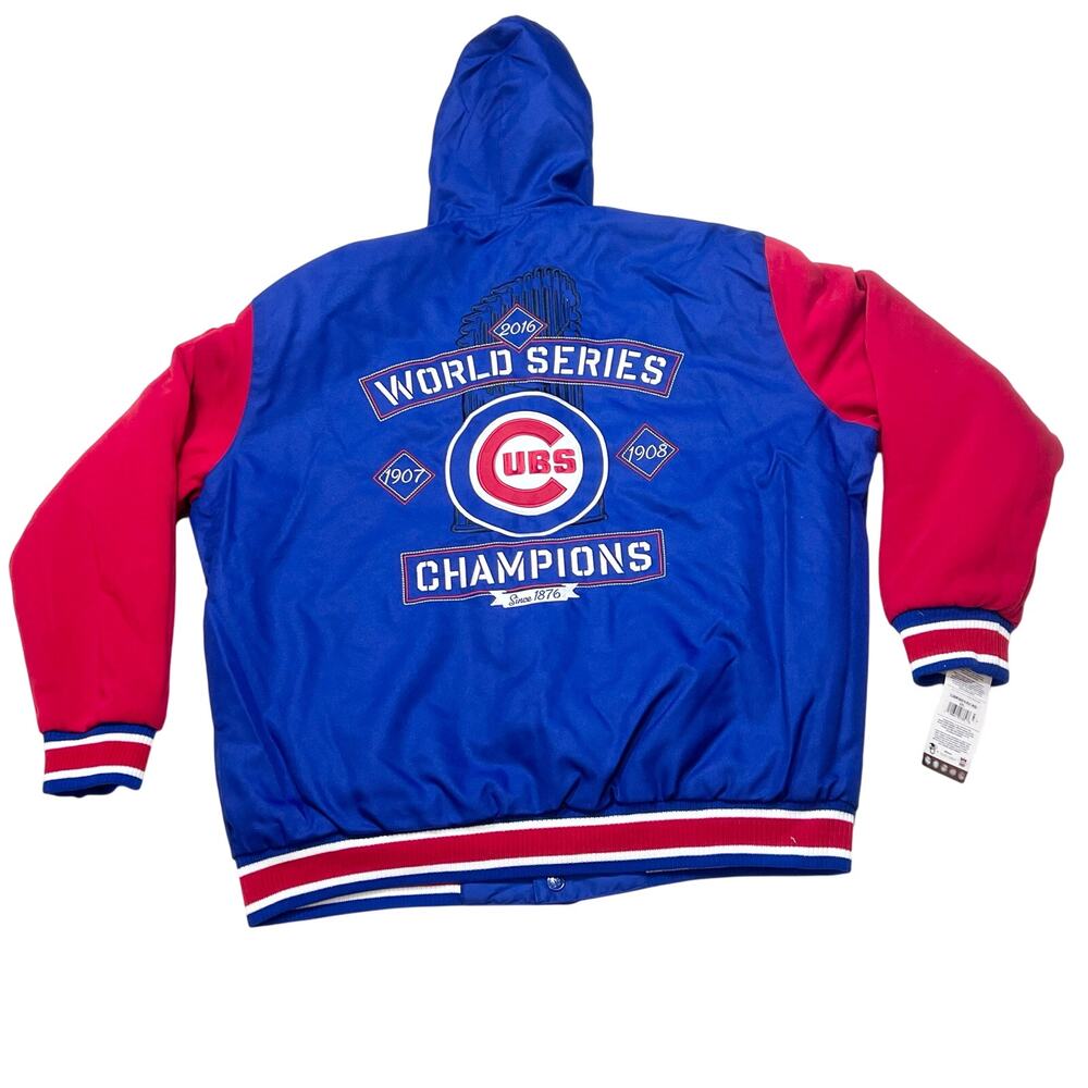 Chicago Cubs World Series Champions Reversible Poly-Twill Fleece Jacket XXL New